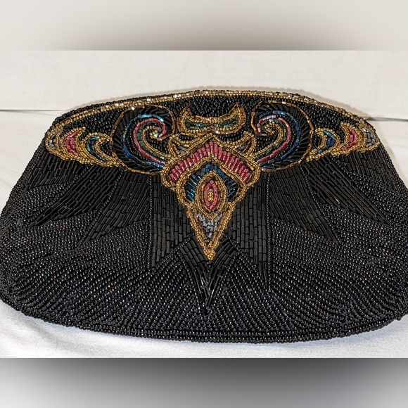 Vintage Fully Beaded Sparkling Purse Clutch or Shoulder Bag - Picture 7 of 14